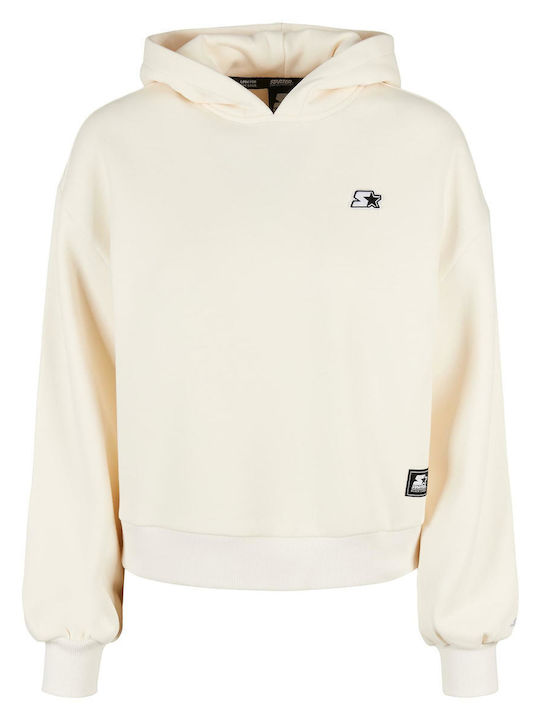 Essential Lang Damen Sweatshirt Kapuzen Weiß