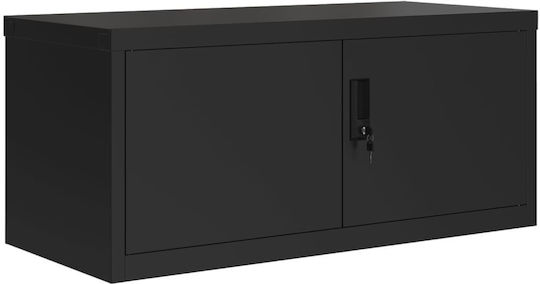 Office Storage Metal Closet with Lock Black L90xW40xH40cm Office Storage Metal Closet with Lock Black L90xW40xH40cm