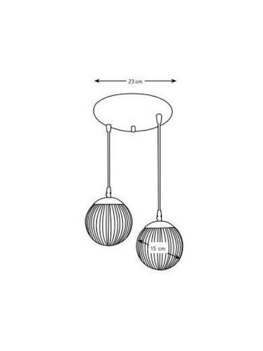 Arapidis Pendant Light Two-Light for Socket E27 Gray