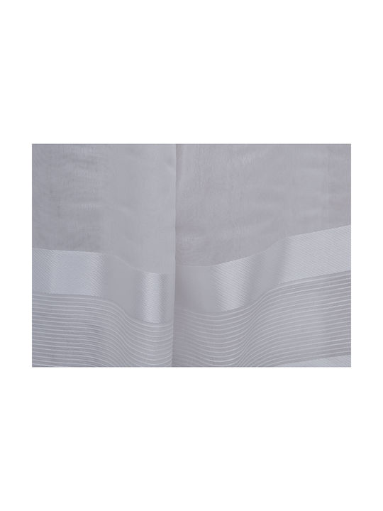 Saray Home Κουρτίνα με Τρέσα Λευκή 280x300εκ.
