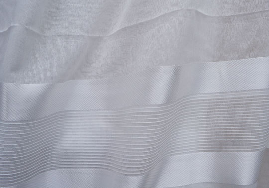 Saray Home Κουρτίνα με Τρέσα Λευκή 280x300εκ.