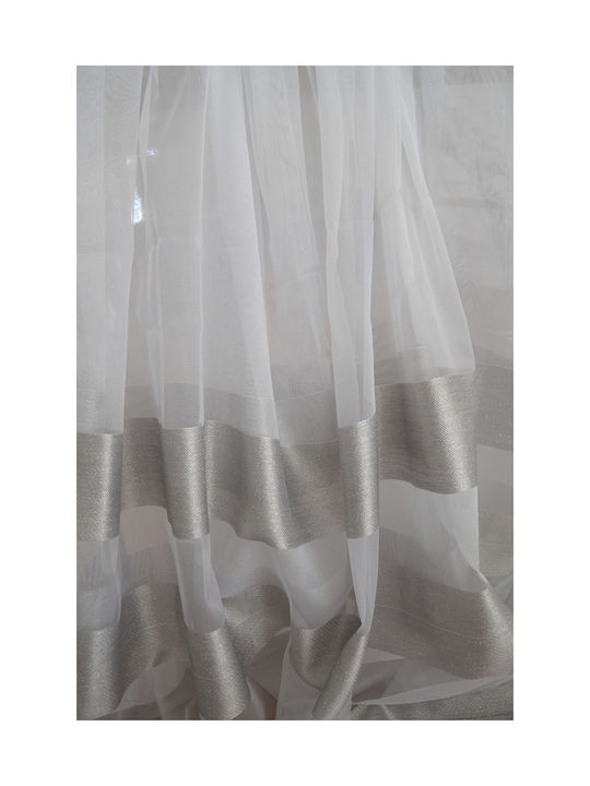 Saray Home Κουρτίνα Παραθύρου με Τρουκς Λευκή 280x140εκ.