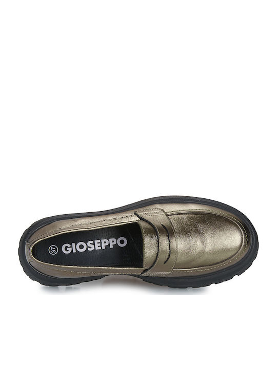 Damen Mokassins in Gold Farbe