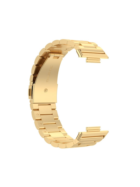 Three-bead Metal Armband Rostfreier Stahl Gold (Huawei Watch Fit 2)