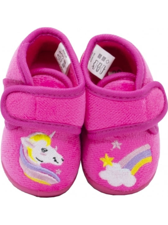 Kinderhausschuhe Stiefel Fuchsie