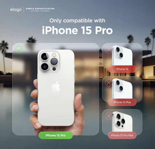 Elago Premium Liquid Back Cover Σιλικόνης 1.7mm Μπλε (iPhone 15 Pro)