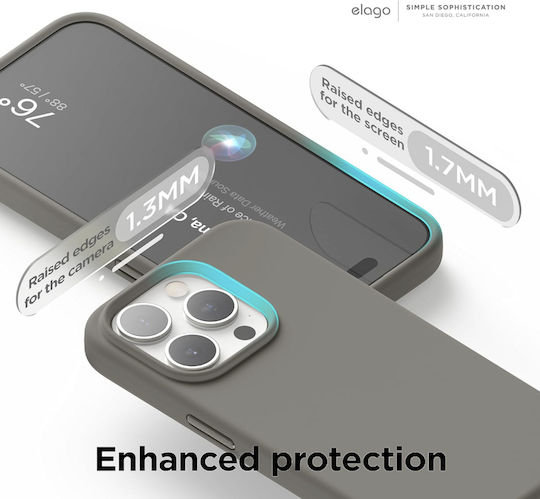 Elago Umschlag Rückseite Silikon Gray (iPhone 15 Pro)