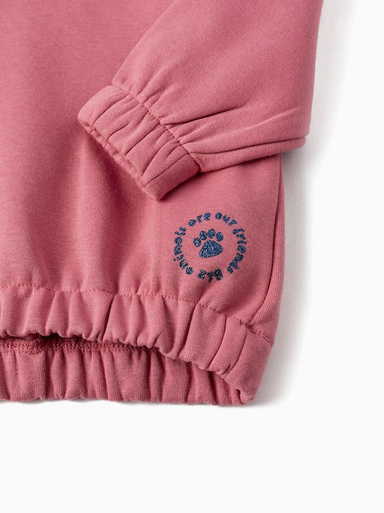 Kinder-Sweatshirt mit Kapuze Rosa