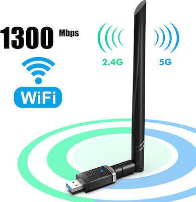 Powertech PT-1132 Wireless USB Network Adapter 1300Mbps