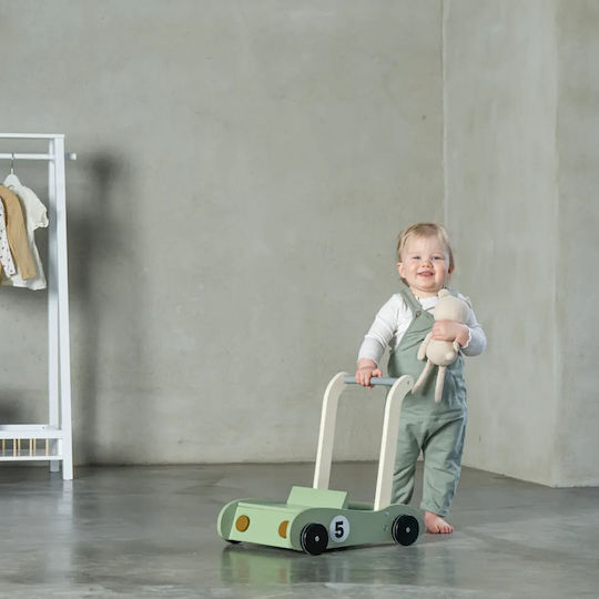 Jabadabado Teddy Baby Push Walker for 12+ Months Green