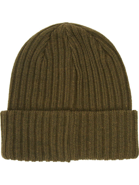 Fish N Destroy 2 Beanie Unisex Beanie Knitted in Khaki color