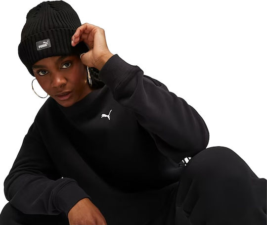Beanie Unisex Σκούφος Πλεκτός σε Μαύρο χρώμα