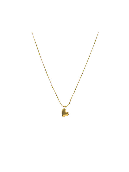 Necklace with design Heart Gold Plated