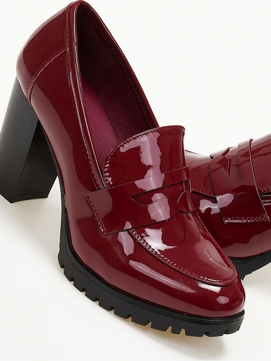 Issue Fashion Pantofi cu toc Burgundy