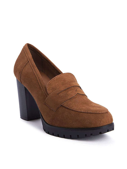 Keep Fred Suede Brown Heels