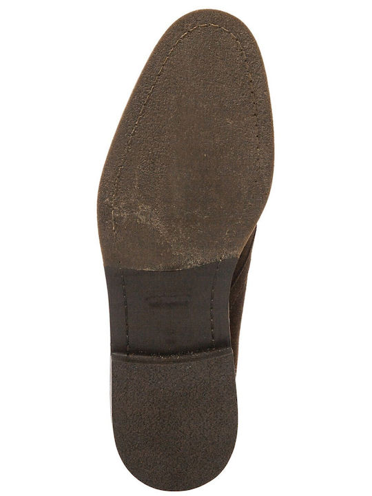 Δερμάτινα Καφέ Ανδρικά Μποτάκια