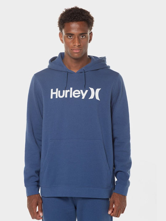 Hurley 'solid' Men's Sweatshirt with Hood and Pockets Blue