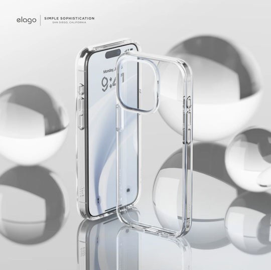 Elago Hybrid Clear Back Cover Plastic / Silicone 1.2mm Transparent (iPhone 15 Pro)