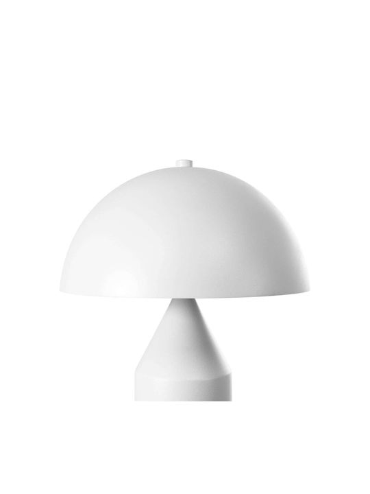 GloboStar Metal Table Lamp for Socket E27 with White Shade and Base