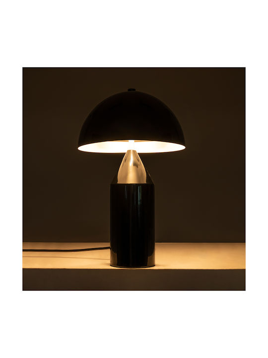 GloboStar Metal Table Lamp for Socket E27 with Black Shade and Base