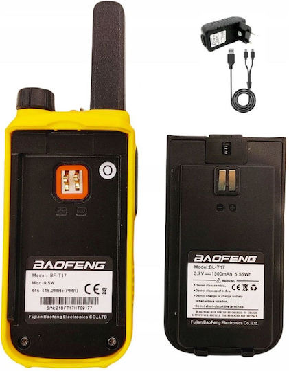 Baofeng Bf-t17 Ασύρματος Πομποδέκτης PMR Σε Κίτρινο Χρώμα