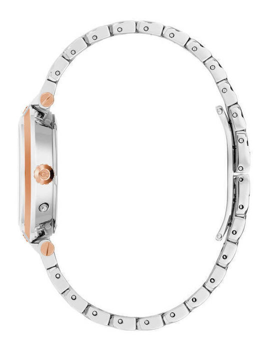 GC Watches Γυναικείο Ρολόι 36mm Μπαταρίας με Ασημί Μεταλλικό Μπρασελέ