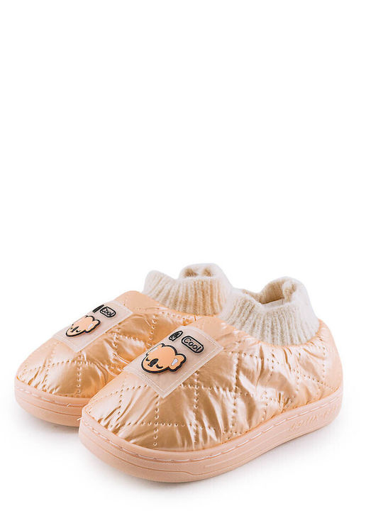 Love4shoes Girls Slippers Beige