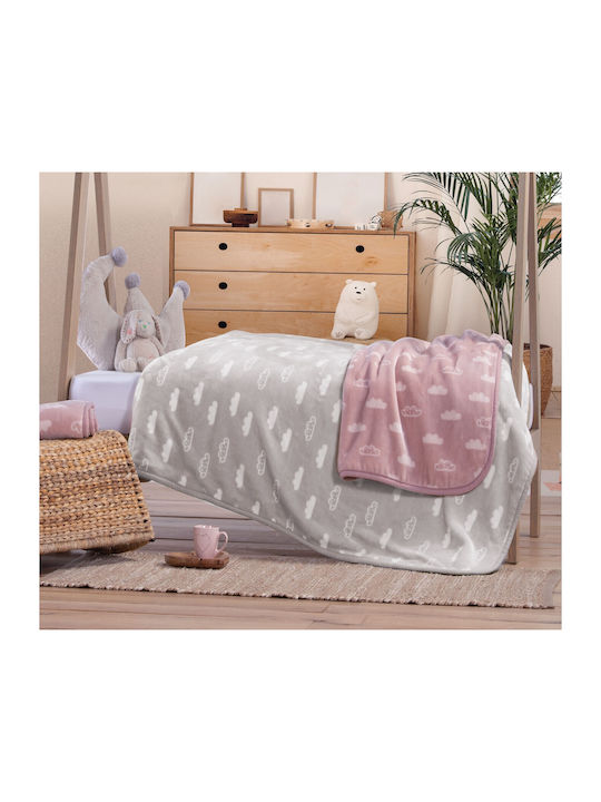 Nef-Nef Homeware Blanket Nursery Swaddling Blankets Velvet Pink 75x100cm.