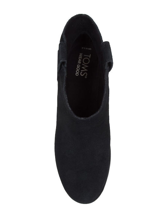 Constance Leather Women's Ankle Boots with Medium Heel Black