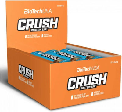 Biotech USA Crush Batoane cu 20gr Proteine și Aromă Brownie cu ciocolată 12x64gr