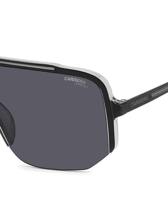 Carrera Men's Sunglasses With Black Horn-Rimmed Frame And Grey Lens 1060/S 08A/IR