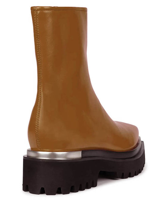Devout Leather Women's Ankle Boots Brown