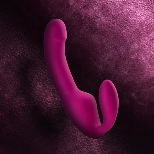 Blush Temptasia Estella Strapless Silicone Dildo with Rechargeable Bullet Strapless Strap On με Dildo με Δόνηση σε Ροζ Χρώμα