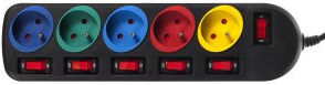 Maclean Energy Single Socket with Switch and Cable 1.5m