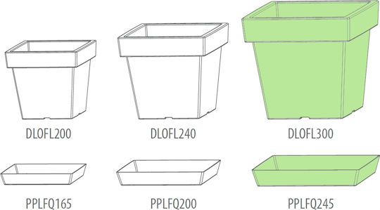 Prosperplast PPLFQ245 Πιάτο Γλάστρας Πλαστικό Anthracite 24.5x24.5εκ. PPLFQ245-S433