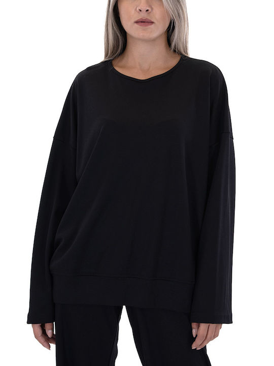 Four Minds Women's Blouse Cotton Long Sleeve Black