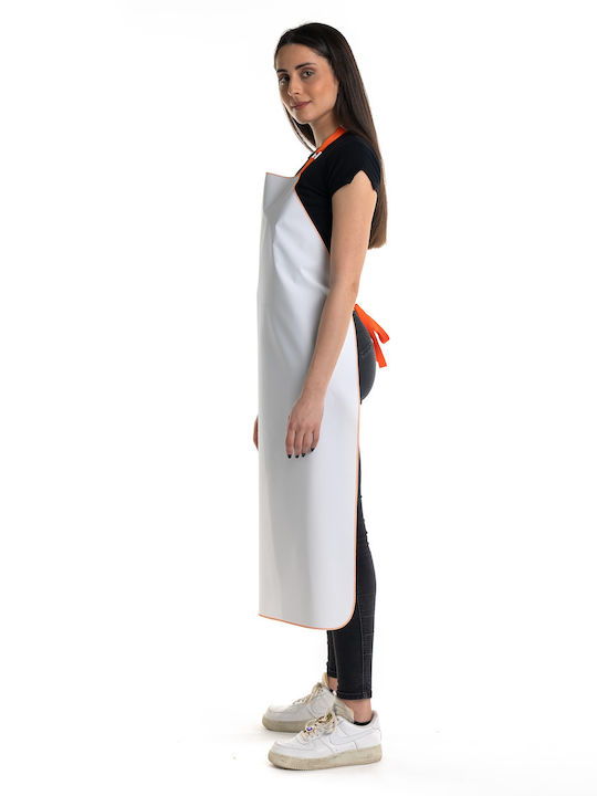 Adiavroxo (Work Aprons & Sleeves) Ποδιά Εργασίας Εστίασης Λευκή AP-330014A-A