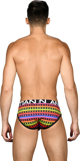 Andrew Christian Sunset Star Rainbow Stripe Ανδρικό Sexy Slip