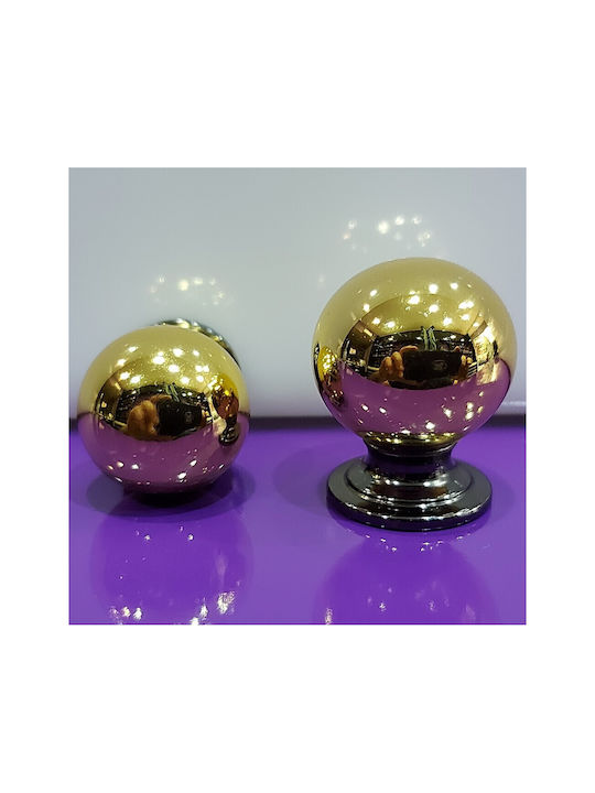 Eurofer Knob Furniture made of Metallic GOLD-BLACK 11378-000-BRZ2 1pcs