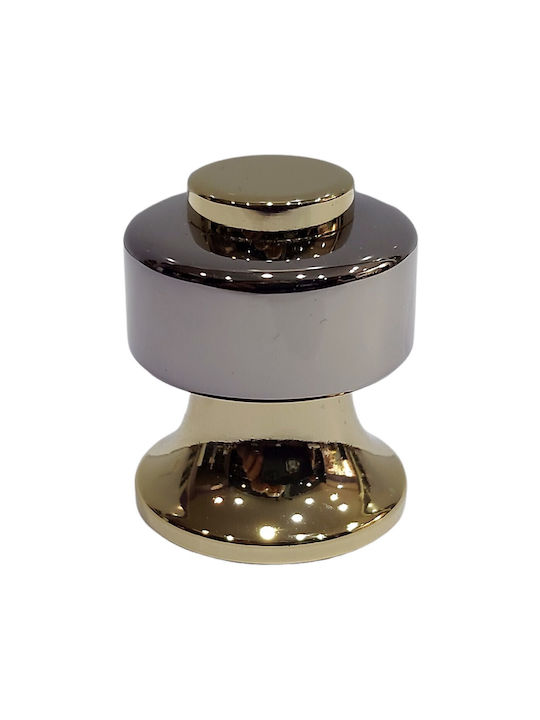 Eurofer Knob Furniture made of Metallic BLACK-GOLD-GLOSSY 25mm (Center Distance 25mm) 11375-000-BRZ2 1pcs