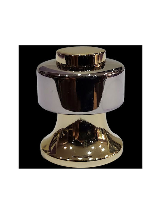 Eurofer Knob Furniture made of Metallic BLACK-GOLD-GLOSSY 25mm (Center Distance 25mm) 11375-000-BRZ2 1pcs