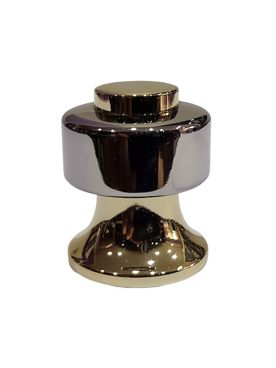 Eurofer Knob Furniture made of Metallic BLACK-GOLD-GLOSSY 25mm (Center Distance 25mm) 11375-000-BRZ2 1pcs