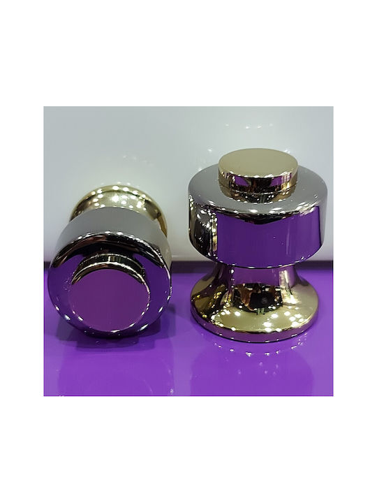 Eurofer Knob Furniture made of Metallic BLACK-GOLD-GLOSSY 25mm (Center Distance 25mm) 11375-000-BRZ2 1pcs