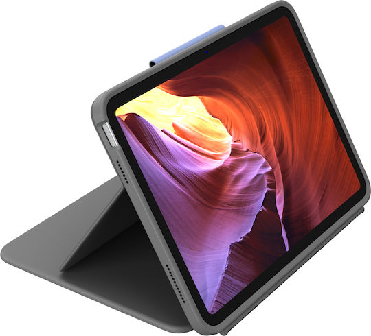 Logitech Rugged Folio Flip Cover με Πληκτρολόγιο στα Αγγλικά UK Graphite (iPad (10th generation))