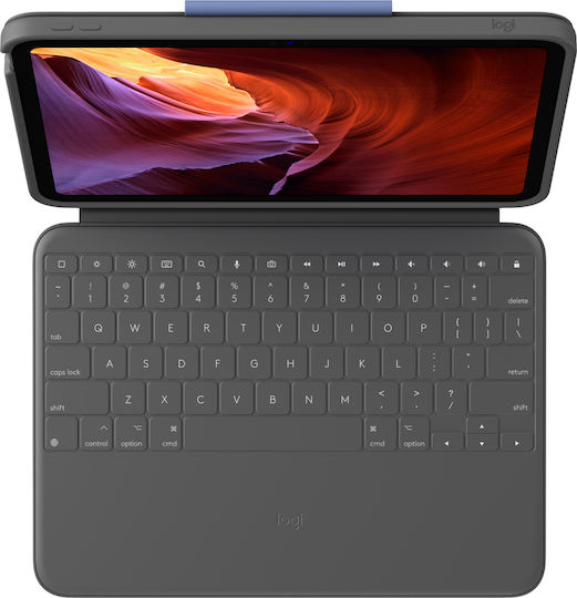 Logitech Rugged Folio Flip Cover cu Tastatură în International English Grafit (iPad 2022 10.9'' - iPad 2022 10,9") 920-011208