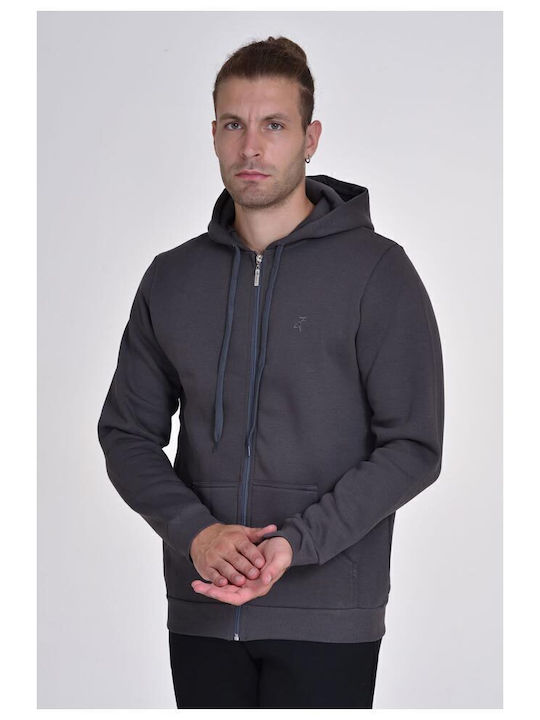 Gray Hoodie Cardigan