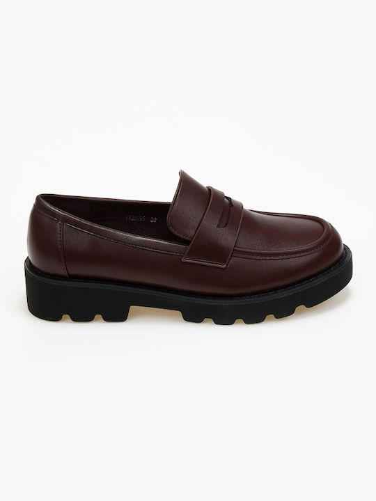 Issue Fashion Moccasini pentru femei în culoarea Burgundy