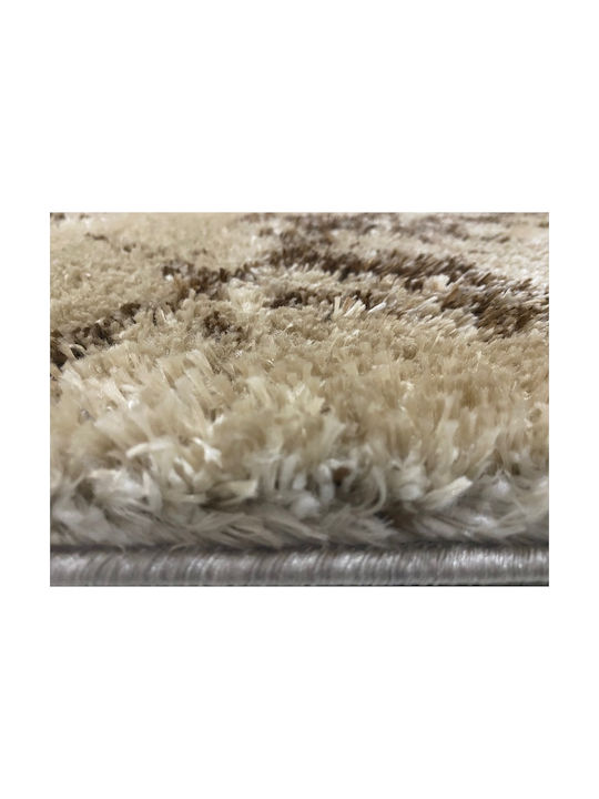 Jasmine Js 597 Shaggy Bedroom Rugs Set Camel Brown 3pcs