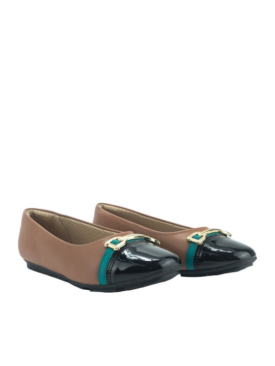 Damen Ballerinas in Orange Farbe