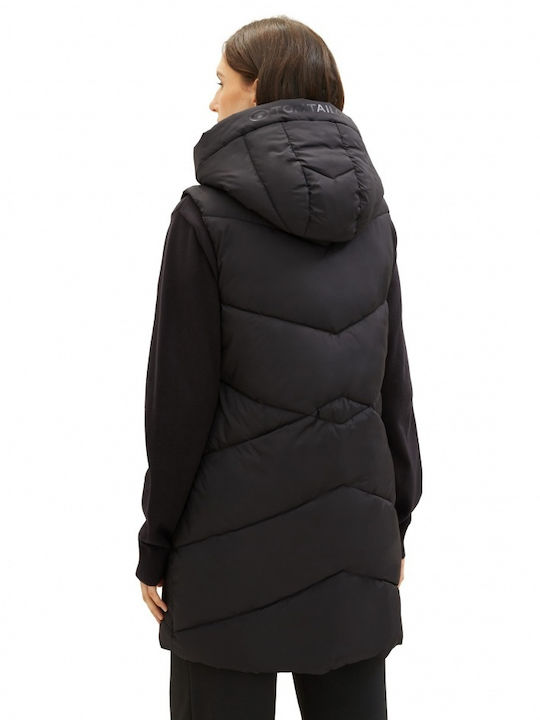 Tom Tailor Women's Short Puffer Jacket for Winter Black